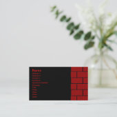 RED BRICK BACKGROUNDS RECTANGLE VORMEN GRAPHICS CO VISITEKAARTJE (Staand voorkant)