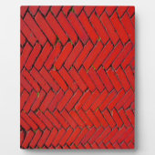 Red Brick Chevron Fotoplaat (Voorkant)