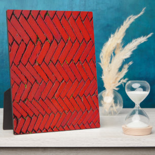Red Brick Chevron Fotoplaat