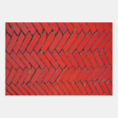 Red Brick Chevron Inpakpapier Vel (Voorkant 2)
