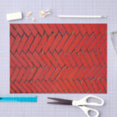 Red Brick Chevron Tissuepapier (Craft)