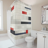 Red Brick Douchegordijn (In situ)