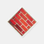 Red Brick & Glitter Holiday Kerstparty Servet (Hoek)