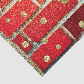 Red Brick & Glitter Holiday Party Modern Glam Chic Tissuepapier (Detail)