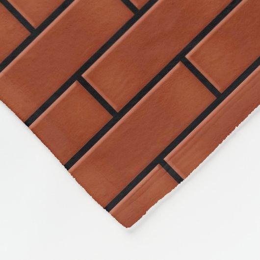 Red Brick Pattern Fleece Deken (Hoek)