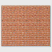 Red Brick Stone Wall Pattern Birthday of Kerstmis Cadeaupapier (Vlak)