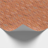 Red Brick Stone Wall Pattern Birthday of Kerstmis Cadeaupapier (Hoek)