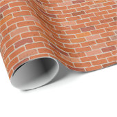 Red Brick Stone Wall Pattern Birthday of Kerstmis Cadeaupapier (Rol Hoek)