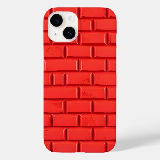Red Brick Texture iPhone Case Bold Design (Achterkant)