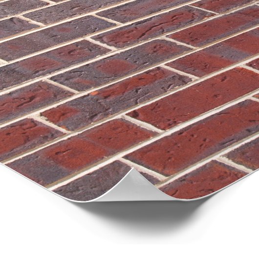 Red Brick Wall Canvas Afdrukken of Posters (Hoek)
