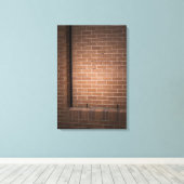 Red Brick Wall gestructureerd Canvas Afdruk (Insitu (Houten vloer))