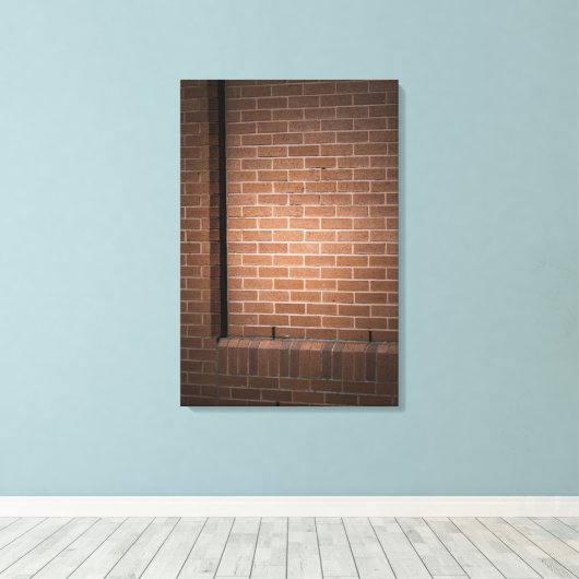 Red Brick Wall gestructureerd Canvas Afdruk (Insitu (Houten vloer))