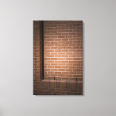 Red Brick Wall gestructureerd Canvas Afdruk (Voorkant)