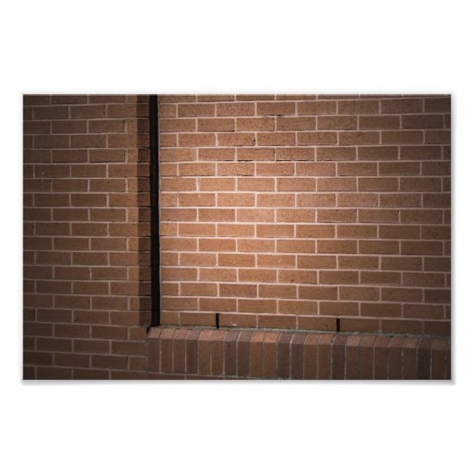 Red Brick Wall gestructureerd Foto Afdruk (Voorkant)