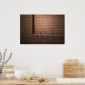 Red Brick Wall gestructureerd Poster (Keuken)