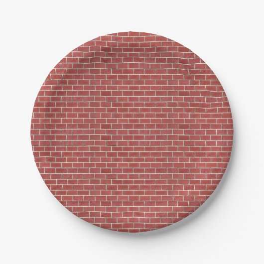 Red Brick Wall Mok Papieren Bordje (Voorkant)