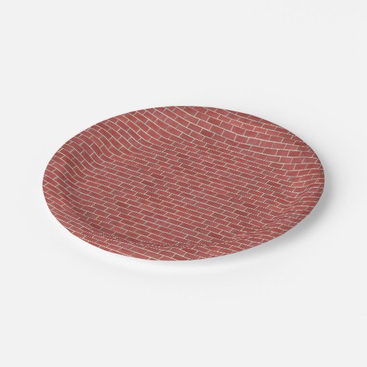 Red Brick Wall Mok Papieren Bordje (Gekanteld)
