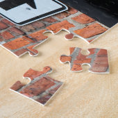 Red Brick Wall & One Way Sign Legpuzzel (Zijkant)