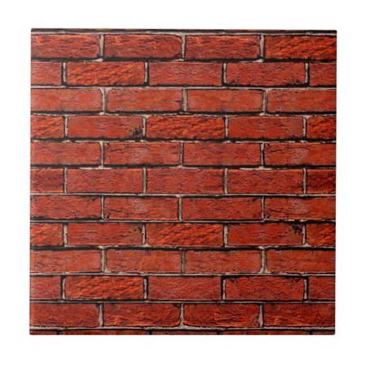 Red Brick Wall ook ~ Tegeltje (Voorkant)