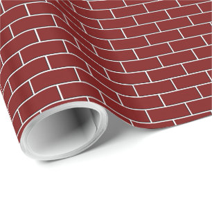 RED BRICK WALL-patroon Cadeaupapier