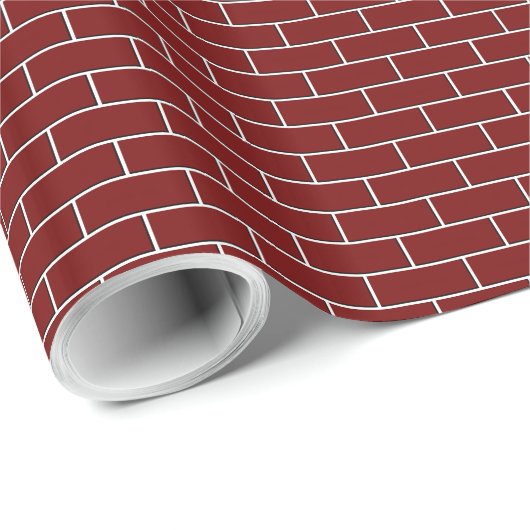 RED BRICK WALL-patroon Cadeaupapier (Rol Hoek)