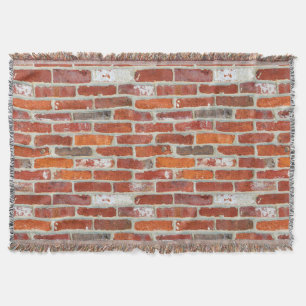 Red Brick Wall patroon Deken