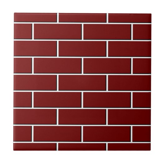 RED BRICK WALL-patroon Tegeltje (Voorkant)