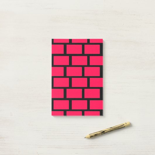 RED BRICK WALL POST-IT® NOTES (Op bureau)