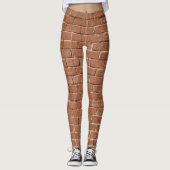 Red Brick Wall Rustic Leggings (Voorkant)