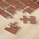 Red Brick Wall Rustic Legpuzzel (Zijkant)