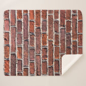 Red brick wall stone bricks masonry sherpa deken (Voorkant (horizontaal))
