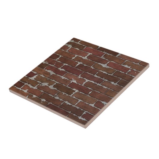 Red Brick Wall Tegeltje (Zijkant)