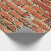 Red brick wall texture grunge background. Abstract Cadeaupapier (Hoek)