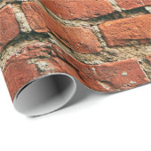 Red brick wall texture grunge background. Abstract Cadeaupapier (Rol Hoek)