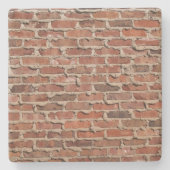 Red Brick Wall textuur, Square onderzetter (Voorkant)