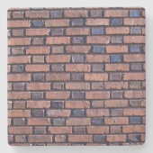 Red Brick Wall textuur, Square onderzetter (Voorkant)