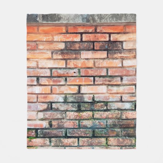 Red brick wall with stainsabstract,aged,architectu fleece deken (Voorkant)
