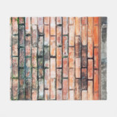 Red brick wall with stainsabstract,aged,architectu fleece deken (Voorkant (Horizontaal))
