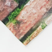 Red brick wall with stainsabstract,aged,architectu fleece deken (Hoek)