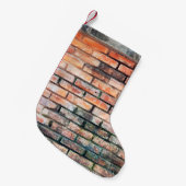 Red brick wall with stainsabstract,aged,architectu kleine kerstsok (Voorkant (Hangend))