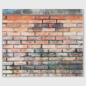 Red brick wall with stainsabstract, aged,archittu cadeaupapier (Vlak)