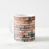 Red brick wall with stainsabstract, aged,archittu koffiemok (Voorkant links)