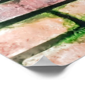 Red brick wall with stainsabstract, aged,archittu poster (Hoek)