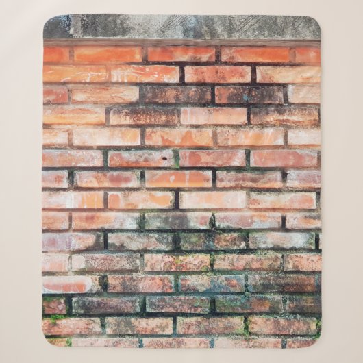 Red brick wall with stainsabstract, aged,archittu sherpa deken (Voorkant)