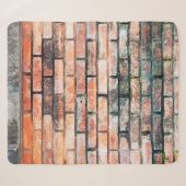 Red brick wall with stainsabstract, aged,archittu sherpa deken (Voorkant (horizontaal))