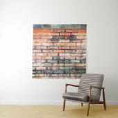Red brick wall with stainsabstract, aged,archittu wandkleed (In situ)