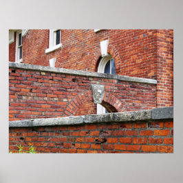 Red Brick Walls & Arches foto-poster Poster
