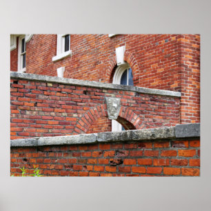 Red Brick Walls & Arches foto-poster Poster