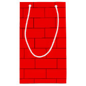Red Bricks Patroon Klein Cadeauzakje (Achterkant)