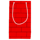 Red Bricks Patroon Klein Cadeauzakje (Voorkant)